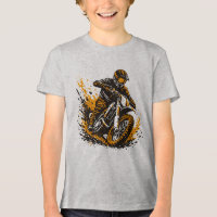Piloto de Motocross Derrapando na Lama