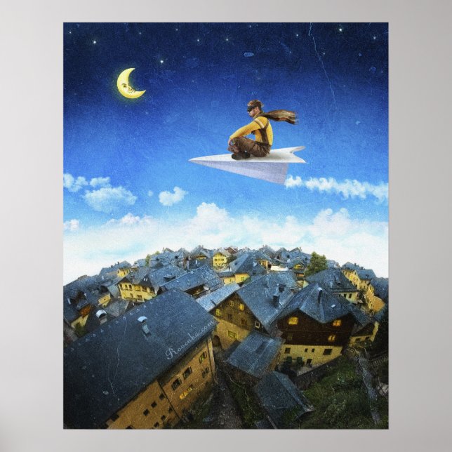 Piloto de plano de papel - Poster (Frente)