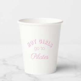 Pilula uma taça de papel estético colchete rosa