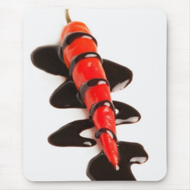 Pimenta com cobertura em chocolate Mousepad do (Frente)