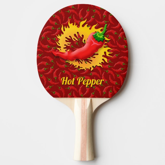 Pimenta com Raquete de ping pong de Chama (Frente)