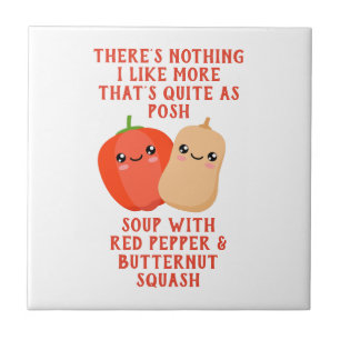 pimenta vermelha e sopa de squash de noz