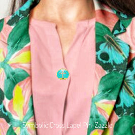 Pin De Lapela Dourado Cruz Simbólica