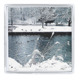 Pin De Lapela Prateado Natação de inverno