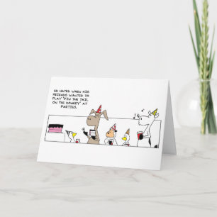 Pin Engraçado Cartão De Aniversário Da Cauda