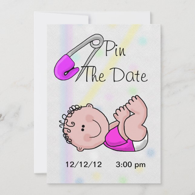 Pin O Convite Para Chá Da Bebê (Frente)