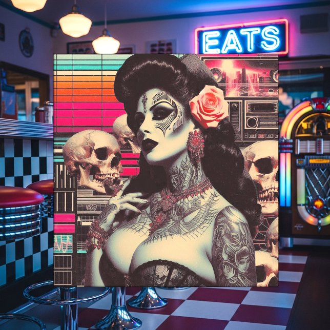Pin-up Assustador de Synthwave (Criador carregado)