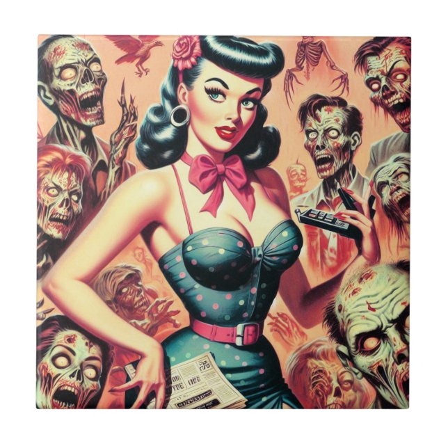 Pin-up de Zombies Retro (Frente)