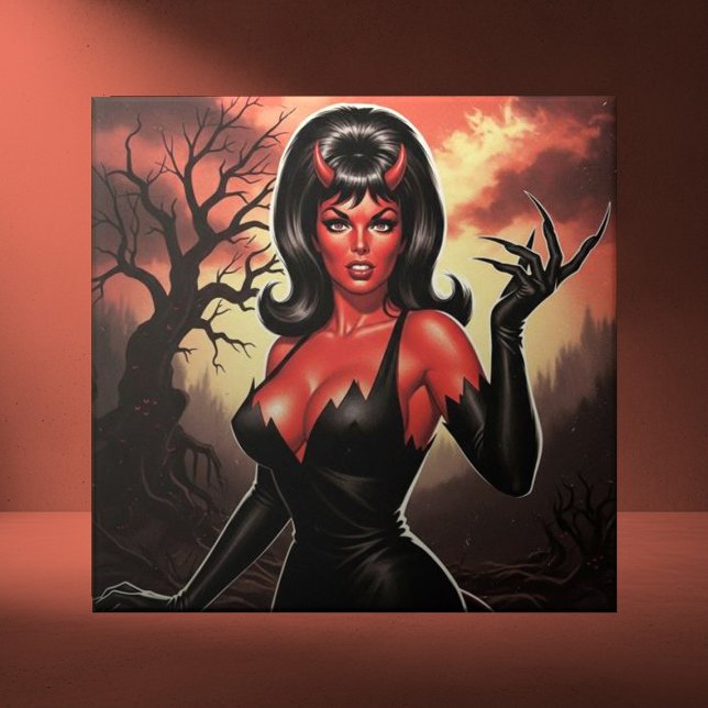 Pin-up diabólica retrô (Criador carregado)