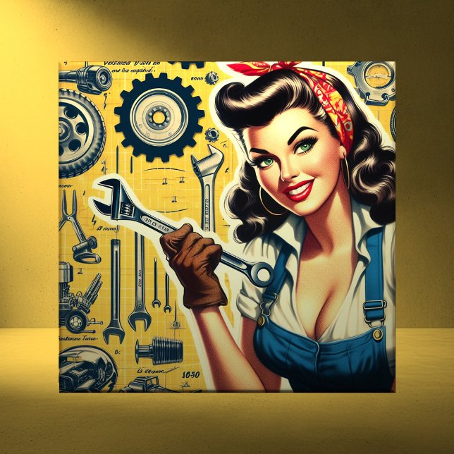 Pin-up Mecânico Vintage (Criador carregado)