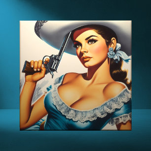 Pin-up Retro do Velho Oeste