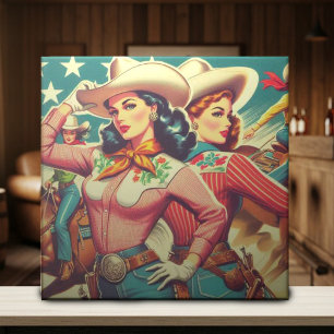 Pin-ups de vaqueiras retrorreflectoras