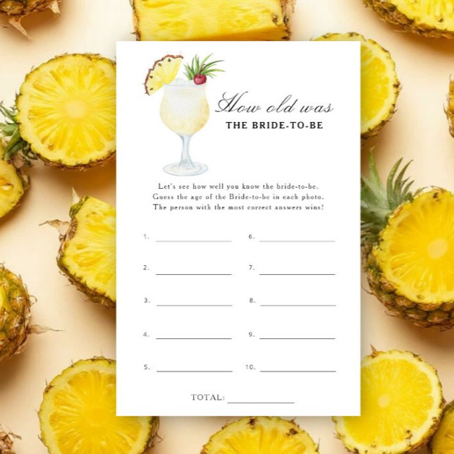 Pina Colada - How old was the bride to be game (Criador carregado)