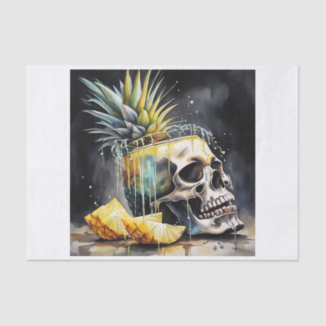 Pina Colada - Papel de Decoupage Skull (Frente )
