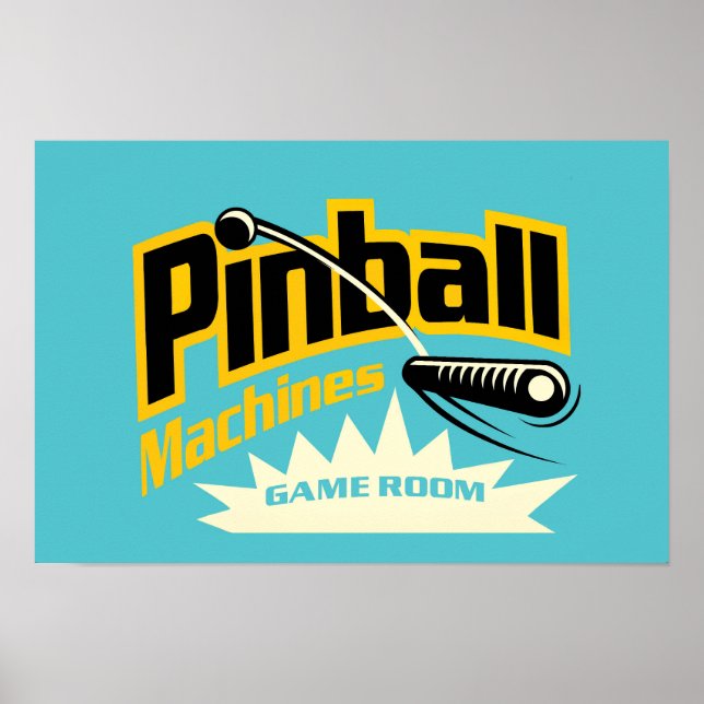 Pinball Machines Game Room Poster nº 19 (Frente)