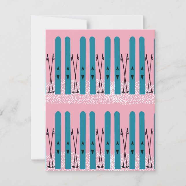 Pincéis azuis no cartão cor-de-rosa (Frente)