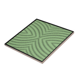 Pincéis Texturizados Curvos Padrão Preto Verde