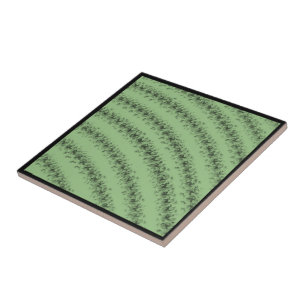 Pincéis Texturizados Curvos Padrão Preto Verde