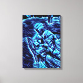 Pincel Acrílico de Morte e Impostos sobre Canvas