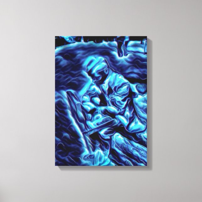 Pincel Acrílico de Morte e Impostos sobre Canvas (Frente)