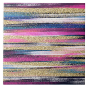 Pincel Azul Cor-de-rosa Dourado Moderno Pincel Tra