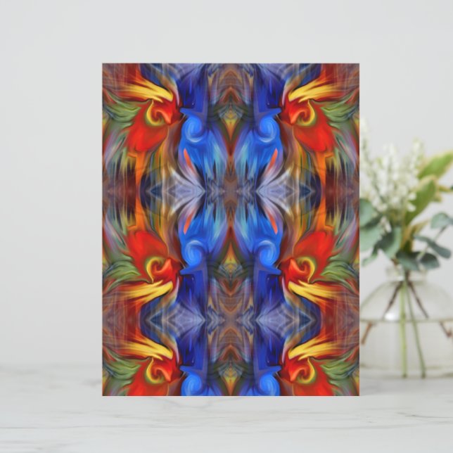 Pincel Colorido Traçados Abstrato de Papel Escrapb (Em pé/Frente)