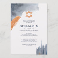 Pincel de Água Trave Bar Mitzvah Convite