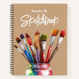 Pincel de Artista Personalizado Tan Sketchbook