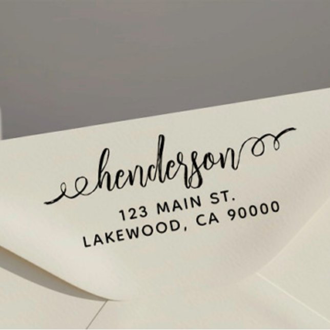 Pincel de caligrafia Endereço de Retorno Carimbo (Criador carregado)