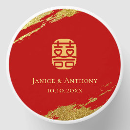 Pincel de pincel de ouro vermelho-chinês trincando