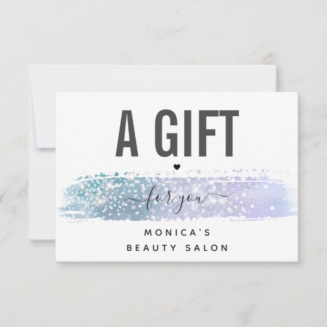 Pincel Iridescente Traço Beleza Moderna Salão Spa (Frente)