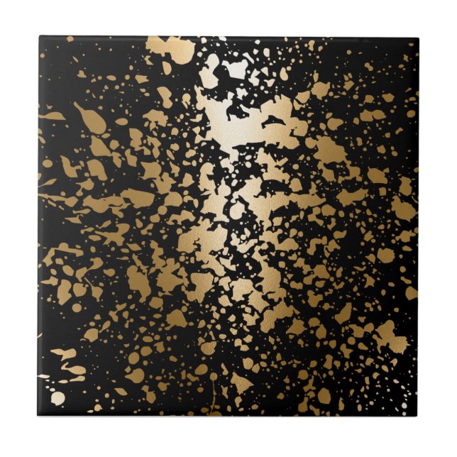 Pincel Metálico Preto e Ouro (Frente)