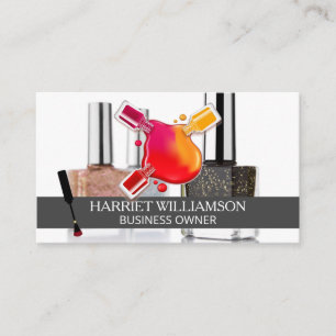 Pincel Polonês das unhas   Garrafas Cartão de visi