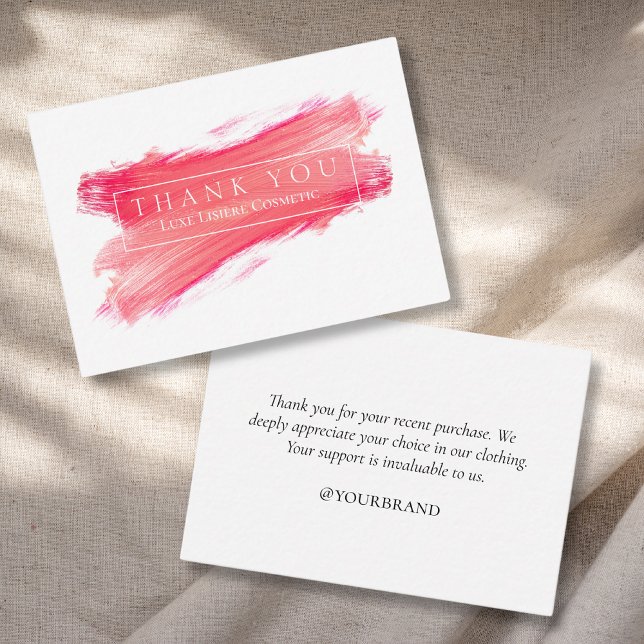 Pincel Rosa Obrigado Por Comprar Inserir Cartão (Criador carregado)