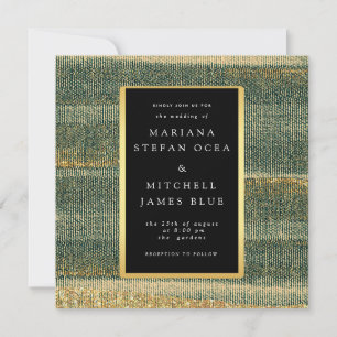 Pincel Verde Elegante com ouro e preto