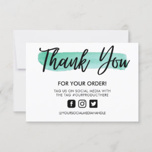 Pincelada de Aquarela Obrigado Inserir Mídia