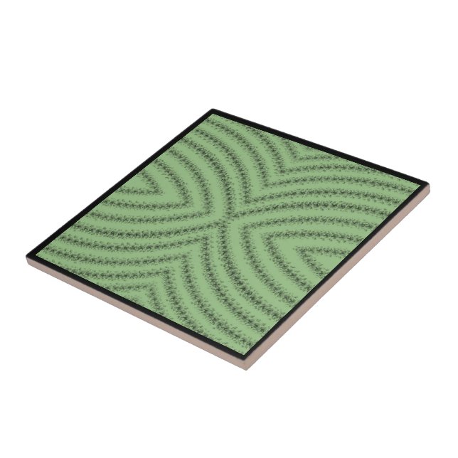 Pinceladas Curvas Texturizadas Preto Verde (Lateral)