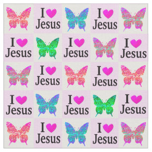 PINCO EU AMO JESUS TECIDO DE BORDA
