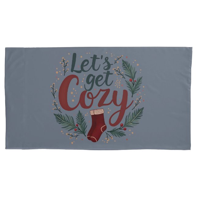 Pine Berry Lettering de Férias Aconchegantes (Frente-Esquerda)