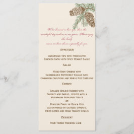 Pine Cone Nature no Cream Weding Menu