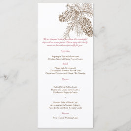 Pine Cone Nature Wedding Menu