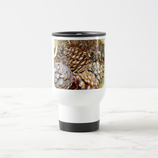 Pine Cones, Caneca de viagem (Centro)