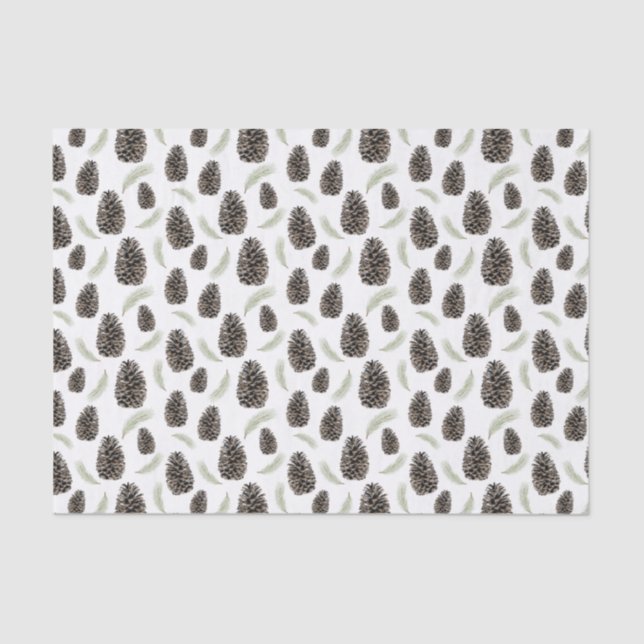 Pine Cones e Papel Tecidual do Agulha (Frente )