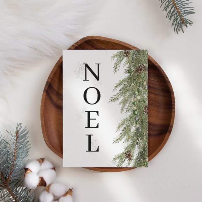 Pine Garland Noel Business Natal Card (Criador carregado)