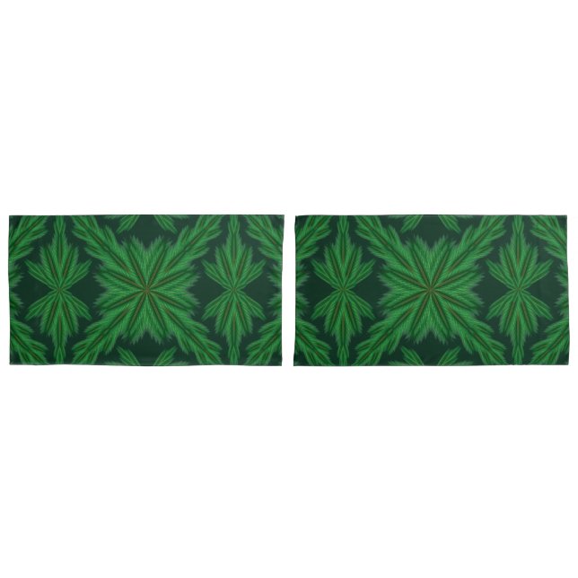 Pine Mandala Forest King Pillowcases (Frente - conjunto)