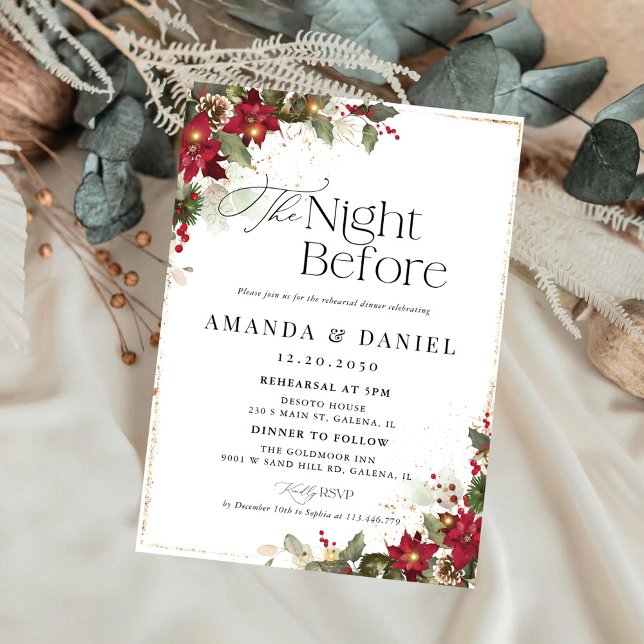 Pine Poinsettia, Janto de ensaio russo Convite (Criador carregado)