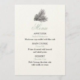 Pine Tree Weding Menu - Rustic
