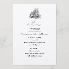 Pine Tree Weding Menu - Rustic