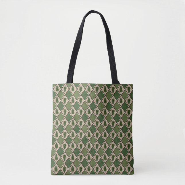 Pine Trees e Harlequin Tote Bag (Frente)