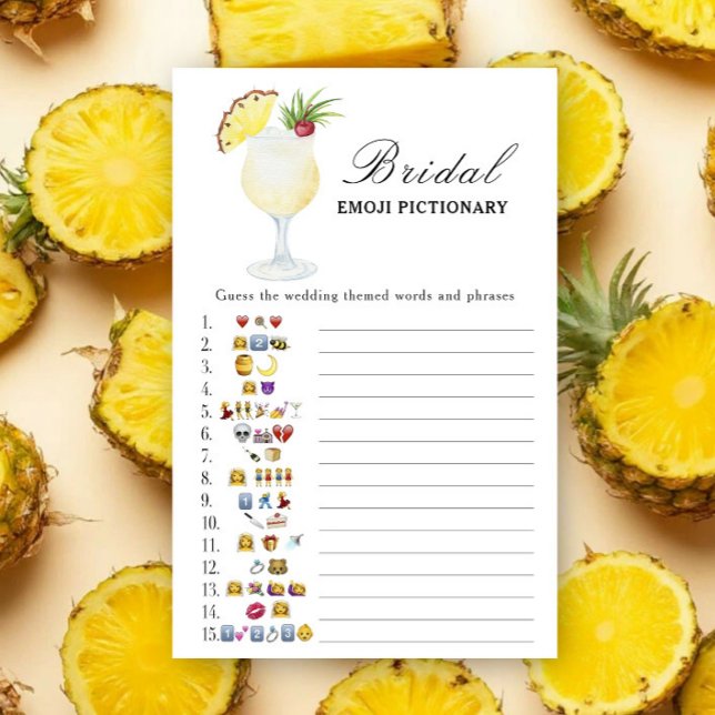 Pineapple Bridal shower Emoji Pictionary game (Criador carregado)